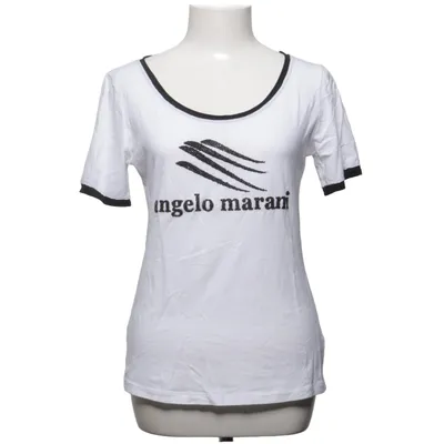 T-shirt (Vit, Svart) från Angelo Marani Bomull, Elastan