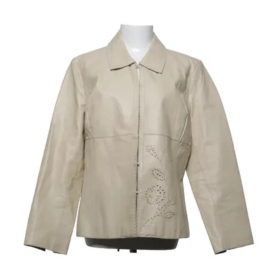 Leren jack (Beige) van Greenhouse Leer, Polyester