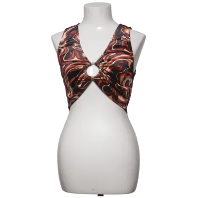 Crop top (Röd, Brun, Vit) från Urban Outfitters Elastan, Polyester