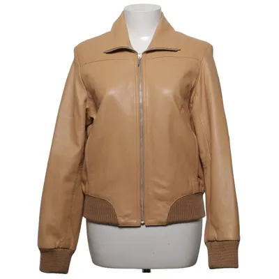Läderjacka (Beige) från Amoress Skinn