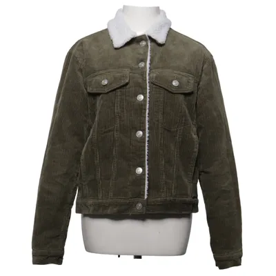 Lined denim jacket (Green, White) from Bik Bok