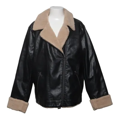 Shearlingjakke (Sort, Beige) fra John Baner Bomuld, Polyester