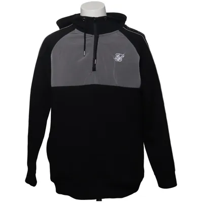 Hoodie (1/4 Zip Fusion Tape Hoodie) from SikSilk Cotton, Elastane, Polyester