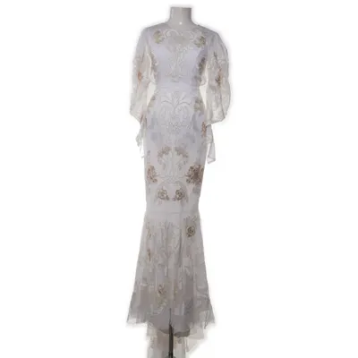 Brudklänning (Vit, Flerfärgad) från ASOS Polyester, Viskos