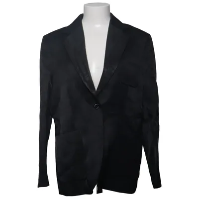 Blazer (Black) from Sandro Linen, Polyester, Viscose