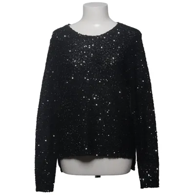 Pull-over (Noir, Argent) de Miss Line Acrylique, Polyamide, Laine