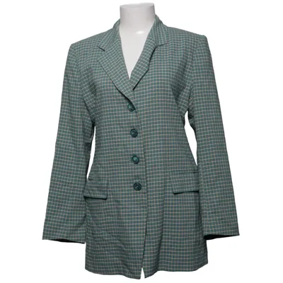 Blazer (Groen) van Piretta Acetaat, Elastaan, Polyamide, Polyester, Viscose