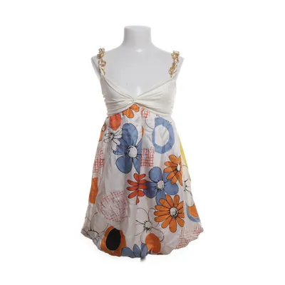 Cocktailkjole (Hvid, Flerfarvet) fra Diane von Furstenberg Vintage Silke