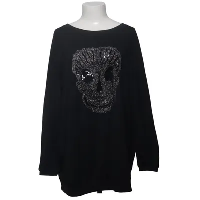 Sweatshirt (Black) from Denim Identity by Zizzi Cotton, Elastane, Polyester