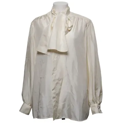 Pussy bow blouse (White) from Magasin Silk