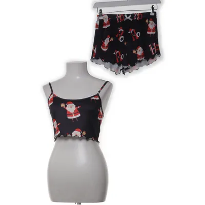 Pyjamas (Svart, Röd, Vit) Polyester