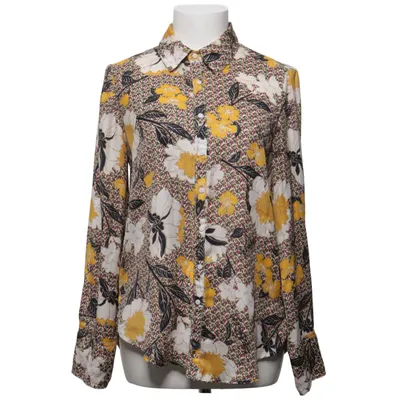 Blouse (Blanc, Jaune, Multicolore) de Zara Z1975 Denim Polyester