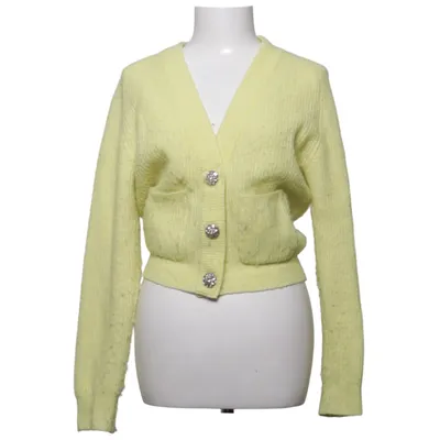 Cardigan (Jaune) de Ganni Laine d'alpaga, Élasthane, Laine de mouton, Polyamide