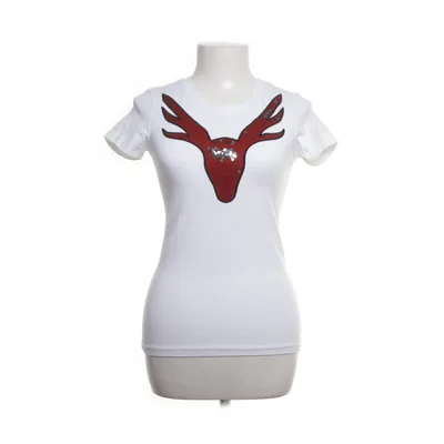 T-shirt (White, Red) from Melega Cotton, Elastane