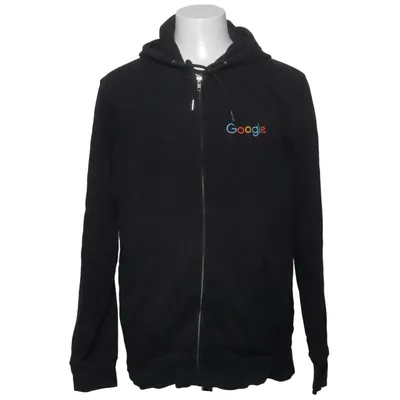 Huvtröja (Grå) från Google Ekologisk bomull, Återvunnen polyester