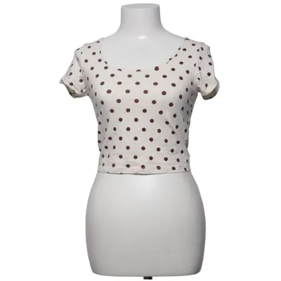 Crop top (Hvid, Lilla) fra Forever 21 Bomuld, Elastan