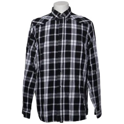 Flannel shirt (Black, White) from Livergy Cotton