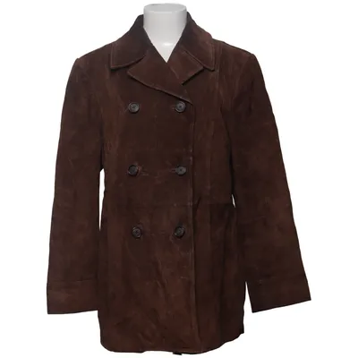Veste longue en cuir (Marron) de Preston & York Cuir, Polyester