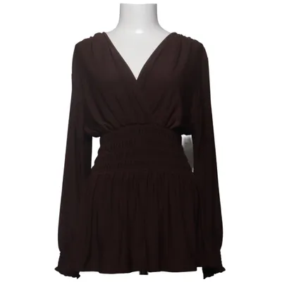 Blouse (Marron) de Leana Mode Élasthane, Polyester
