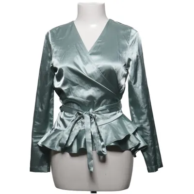 Wrap blouse (Green) from Samsøe & Samsøe Elastane, Polyester