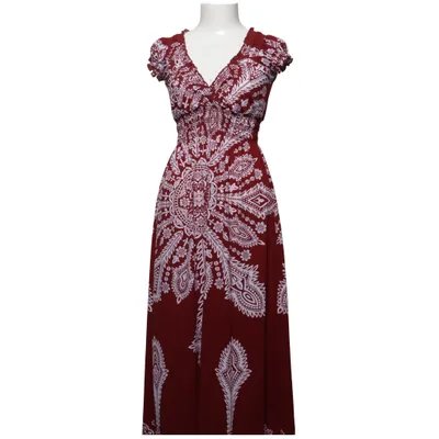 Maxi jurk (Rood, Wit) van Vivo Modo Elastaan, Polyester