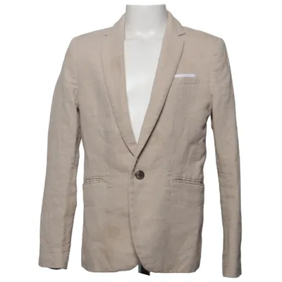 Blazer (Beige) from H&M Cotton, Linen