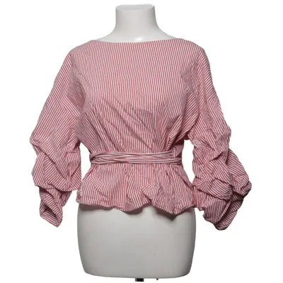 Wikkelblouse (Rood, Wit) van Zara Woman Katoen, Elastaan, Polyamide