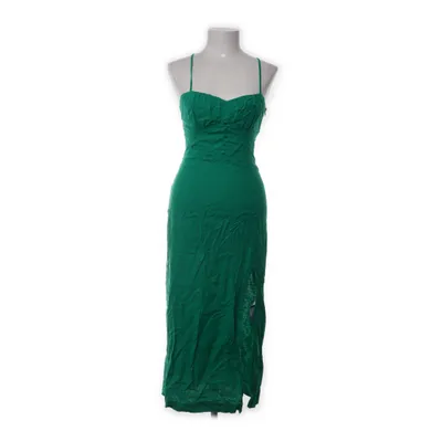 Jurk (Groen) van Zara Elastaan, Linnen, Viscose