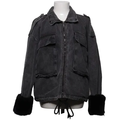 Denim jacket (Gray, Black) from Boohoo Blue Cotton, Polyester