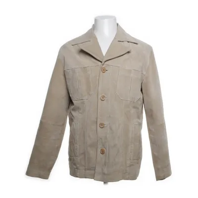 Leren blazer (Beige) van Much More Polyester, Leer