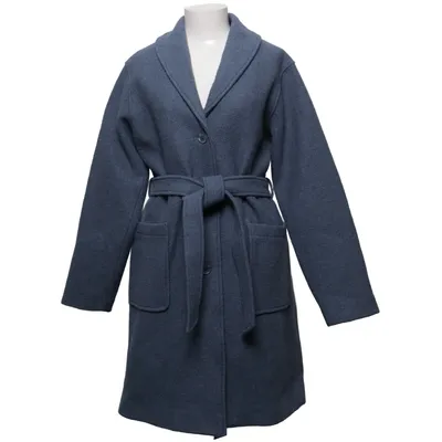 Frakke (Blå) fra Masai Polyester, Viscose, Uld