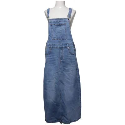 Dungaree dress (Blue) from Hello Miss Cotton, Elastane, Polyester, Viscose