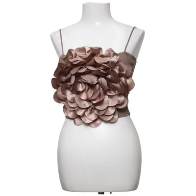 Top tube (Marron) de Mango Élasthane, Polyester