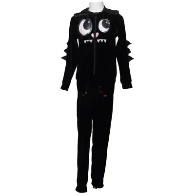 Mjukisdräkt (Svart) från H&M Kids Bomull, Polyester, Elastan
