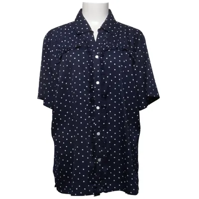 Kortärmad skjorta (Blå, Vit) från Åshild Polyester