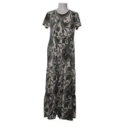 Maxi jurk (Beige, Meerkleurig) van Gina Tricot Elastaan, Polyester