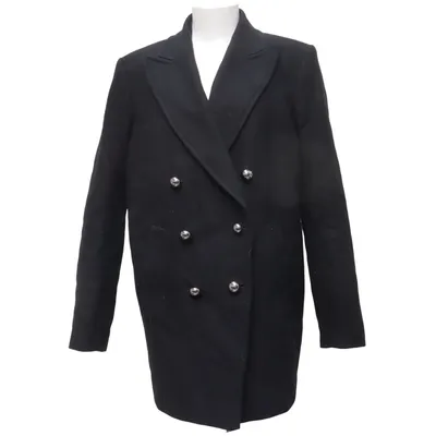 Coat (Black) from BLK DNM Polyamide, Wool