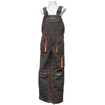 Dungarees (Gray, Orange) from Planam Cotton, Polyester