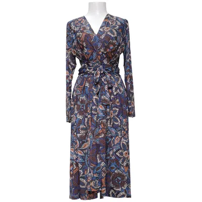 Jurk (Blauw, Bruin, Meerkleurig) van Camilla Thulin Elastaan, Polyester
