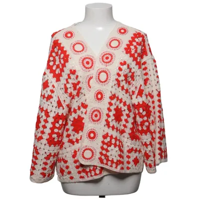Cardigan (Red, White) from Knitwear Cotton