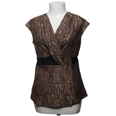 Wrap top (Brown, Black) from Per Una Elastane, Polyester, Viscose
