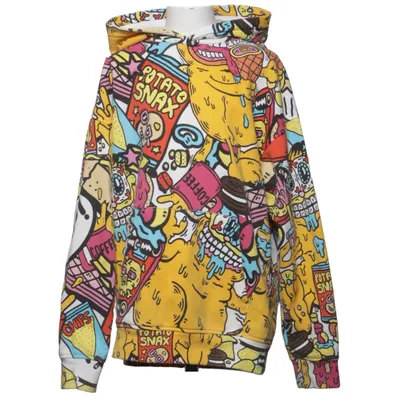 Huvtröja (Gul, Flerfärgad) från H&M Bomull, Polyester