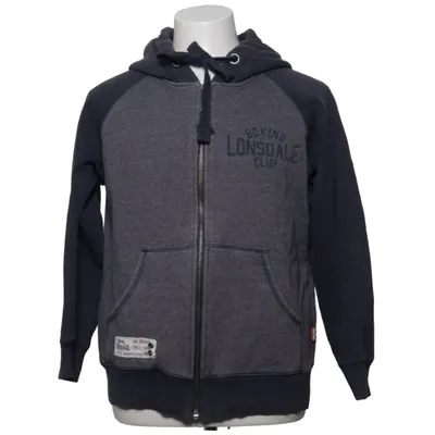 Huvtröja (Blå, Grå) från Lonsdale Bomull, Polyester