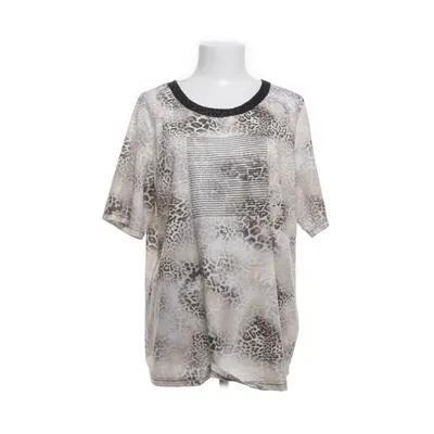 T-shirt (Beige, Flerfarvet) fra Just White Elastan, Polyester