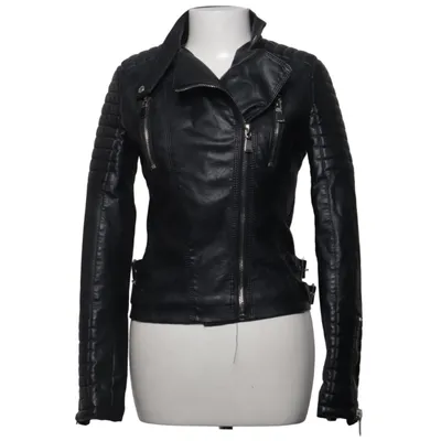 Bikerjack (Zwart) van Voyelles Polyester, Polyurethaan