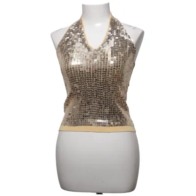Halter neck top (Yellow, Gold) from Rise Viscose