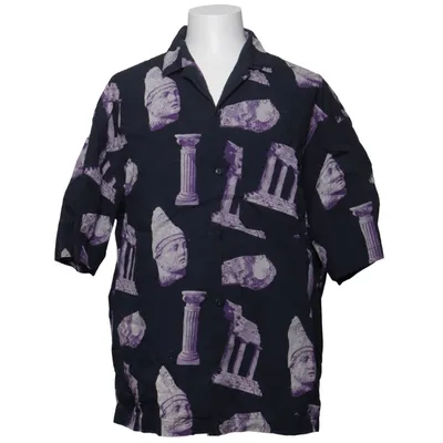 Chemise à manches courtes (Bleu, Multicolore) de H&M Coton