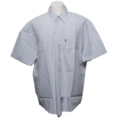 Short sleeve shirt (Blue, White, Brown) from Melka Cotton