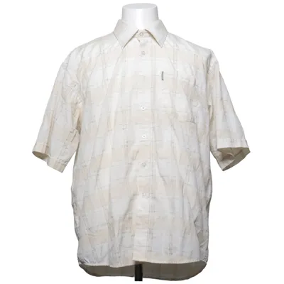 Chemise à manches courtes (Blanc, Beige) de Maestro Coton, Polyester