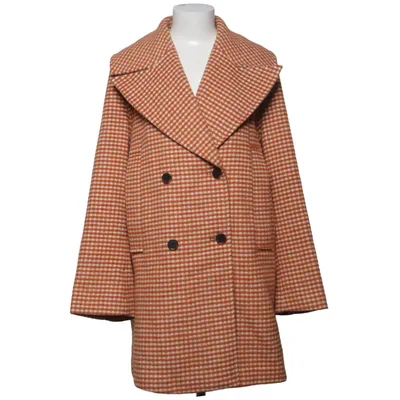 Frakke (Brun, Hvid) fra Selected Femme Polyester, Uld